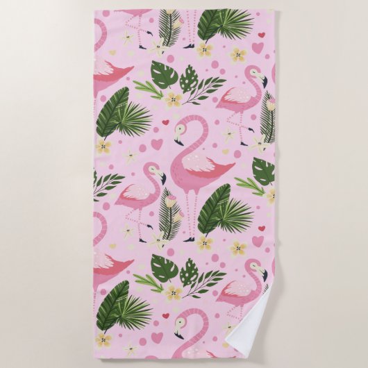 Flamingo Summer Collection 1 Design 8 Strandtuch (Vorderseite)