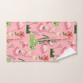 Flamingo Summer Collection Ein Design 4 Badhandtuch Set (Handtuch)