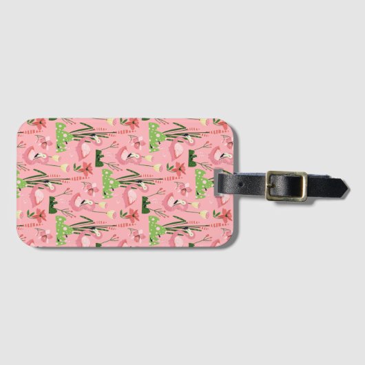 Flamingo Summer Collection Ein Design 4 Gepäckanhänger (Vorderseite (Horizontal))