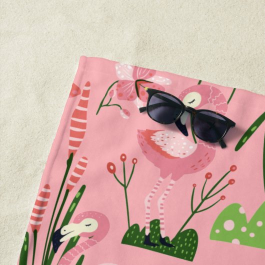 Flamingo Summer Collection Ein Design 4 Strandtuch (Beispiel)