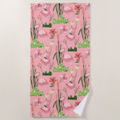Flamingo Summer Collection Ein Design 4 Strandtuch (Vorderseite)