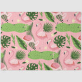 Flamingo Summer Collection ein Design 5 Seidenpapier (Vorderseite)