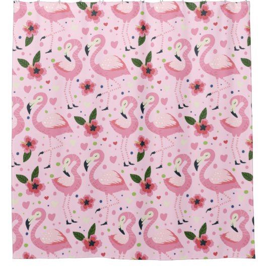 Flamingo Summer Collection ein Design 9 Duschvorhang (Vorderseite)