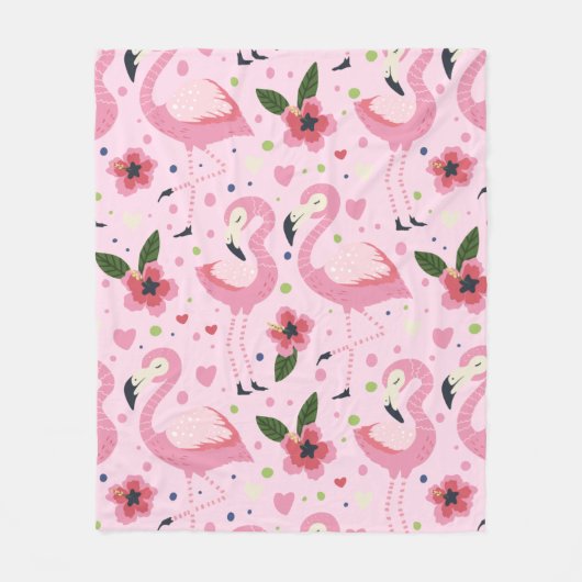Flamingo Summer Collection ein Design 9 Fleecedecke (Vorderseite)