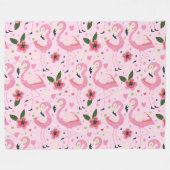 Flamingo Summer Collection ein Design 9 Fleecedecke (Vorderseite (Horizontal))