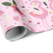 Flamingo Summer Collection ein Design 9 Geschenkpapier (Rolleneckpunkt)