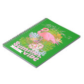 Flamingo Summer Green Notizblock (Linke Seite)