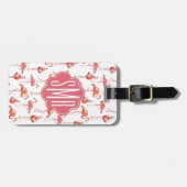 Flamingo Summer | Monogramm | Gepäckmarke Gepäckanhänger (Vorderseite horizontal)