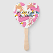 Flamingo summer party fächer (Rückseite)