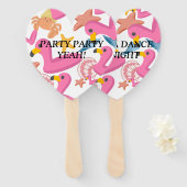 Flamingo summer party fächer (Vorne und Hinten)