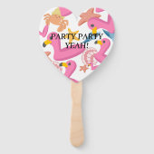 Flamingo summer party fächer (Vorderseite)