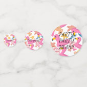 Flamingo summer party photo konfetti (Vorderseiten)