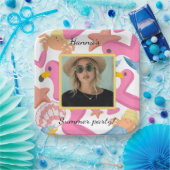 Flamingo summer party photo pappteller (Party)