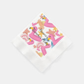 Flamingo summer party serviette (Ecke)