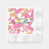 Flamingo summer party serviette (Vorderseite)