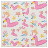 Flamingo summer party  stoff (Nahaufnahme)