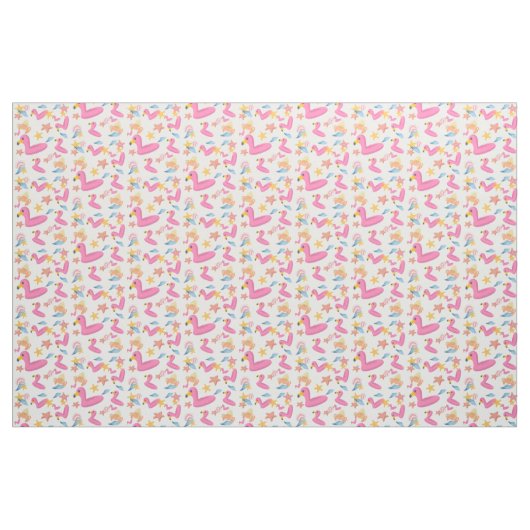 Flamingo summer party  stoff (Fat Quarter (45,7 x 55,9 cm))