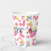 Flamingo summer party text pappbecher (Rechts)