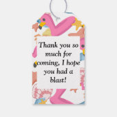 Flamingo summer party with photo geschenkanhänger (Rückseite)