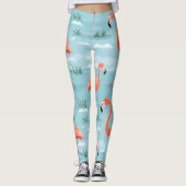 Flamingo Summer Pattern Leggings (Vorderseite)