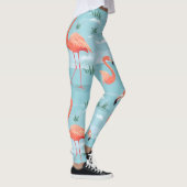 Flamingo Summer Pattern Leggings (Rechts)