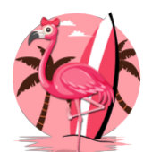 Flamingo Summer Pink 80er Vintag Retro T-Shirt