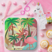 Flamingo Summer Themed Pappteller (Party)