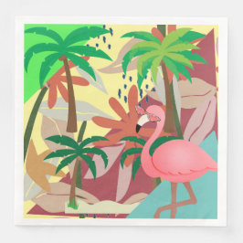 Flamingo Summer Themed Serviette