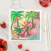 Flamingo Summer Themed Serviette (Beispiel)