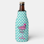 Flamingo Summer Vibes nur Flasche Cooler Flaschenkühler (Flaschenvorderseite)