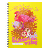 Flamingo Summer Yellow Notizblock (Vorderseite)