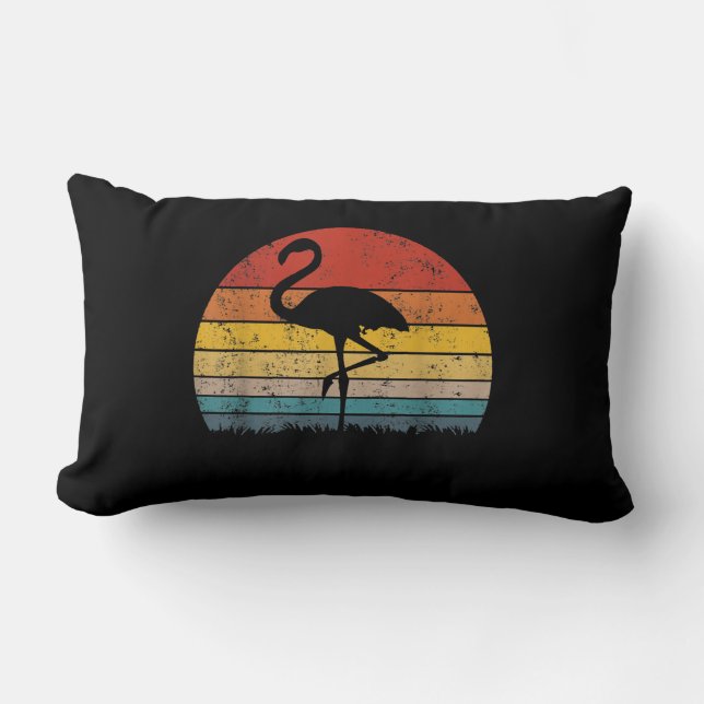 Flamingo Sunset Flamingo Gift Lendenkissen (Vorderseite)