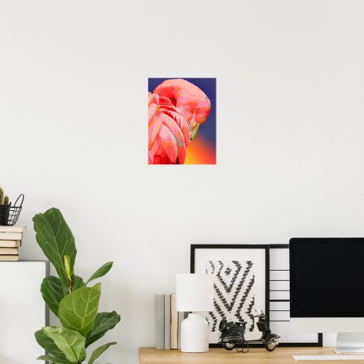 Flamingo sunset poster (Heimbüro)