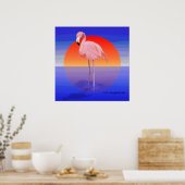 Flamingo Sunset Poster (Küche)