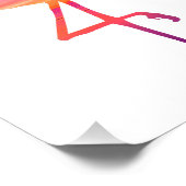 Flamingo Sunset Print Fotodruck (Ecke)