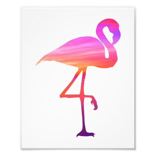 Flamingo Sunset Print Fotodruck (Vorne)