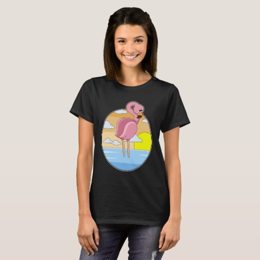 Flamingo Sunset T-Shirt (Vorne ganz)