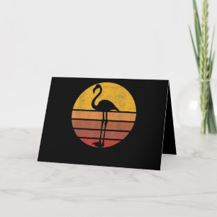 Flamingo Sunset Trendy Animal Silhouette Flamingo Karte