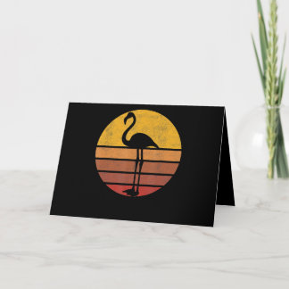 Flamingo |Sunset Trendy Animal Silhouette Flamingo Karte
