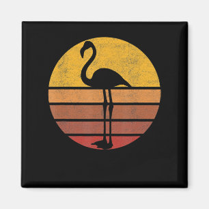 Flamingo Sunset Trendy Animal Silhouette Flamingo Magnet