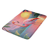 Flamingo Sunset Tropical Beach Badematte (Schrägansicht)