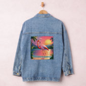 Flamingo Sunset Tropical Beach Jeansjacke (Hangar)