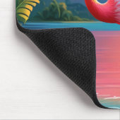 Flamingo Sunset Tropical Beach Mousepad (Ecke)