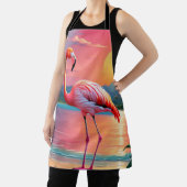Flamingo Sunset Tropical Beach Schürze (InSitu)