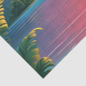 Flamingo Sunset Tropical Beach Seidenpapier (Detail)