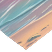 Flamingo Sunset Tropical Beach Tischdecke (Schrägansicht)