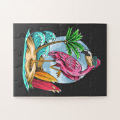 Flamingo surfen puzzle (Horizontal)