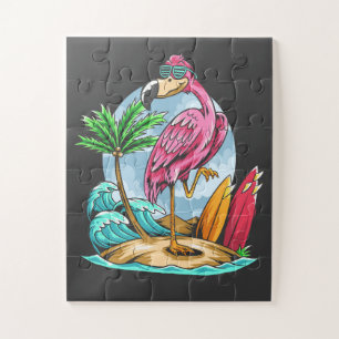 Flamingo surfen puzzle