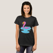 Flamingo Swimming T-Shirt (Vorne ganz)