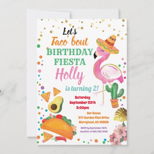 Flamingo Taco Fiesta Giro del Malcantone Einladung (Vorderseite)